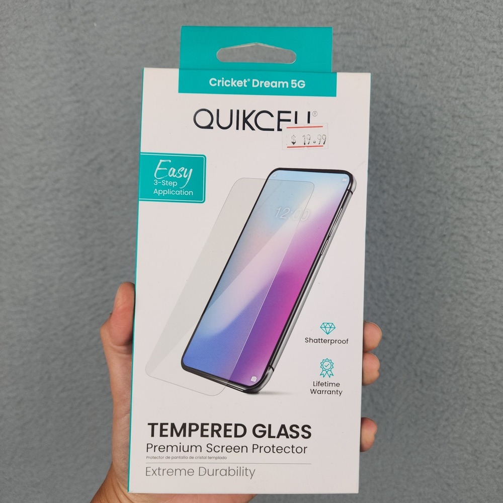 Quikcell Tempered Glass Screen Protector Cricket Dream 5G Clear Shatterproof New